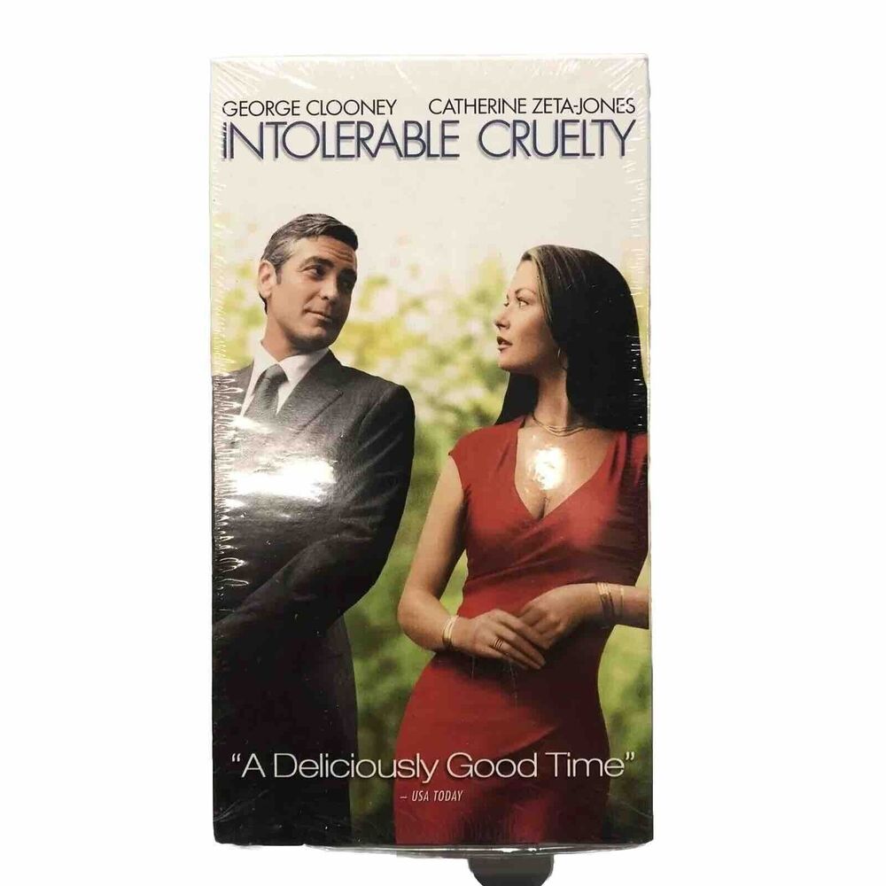 Intolerable Cruelty VHS Movie Brand New Factory Sealed George Clooney Coen Bros
